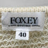 フォクシー FOXEY BOUTIQUE カギ 編み レース コットン ニット カーディガン レディース JPN:40