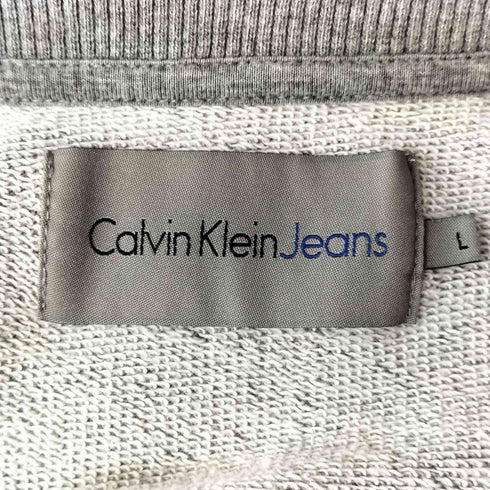 カルバンクラインジーンズ Calvin Klein Jeans ロゴ プリント クルーネック スウェット メンズ import:L