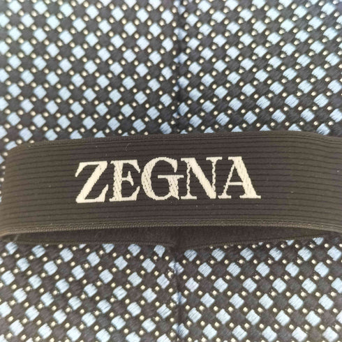 エルメネジルドゼニア Ermenegildo Zegna イタリア製 斜めストライプ柄 シルク ネクタイ メンズ