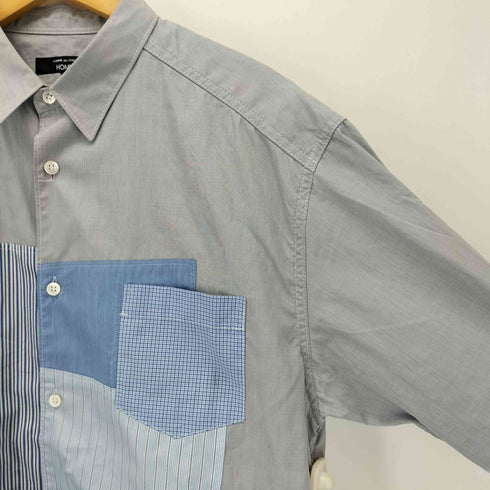 コムデギャルソンオム COMME des GARCONS HOMME 26SS PATCHWORK COTTON STRIPE SHIRTS パッチワークストライプミックスシャツ メンズ JPN:S