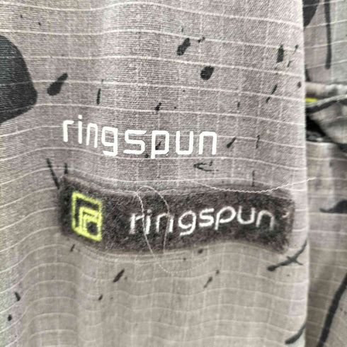 ringspun 00S OLD リングスパン リップストップ コットン ツイル ペイント マルチ ポケット ジャケット マウンテン パーカー Y2K メンズ JPN:L