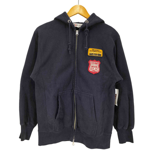 ヴァンヂャケット VAN JAC ロゴ ワッペン ジップアップ パーカー メンズ import:L