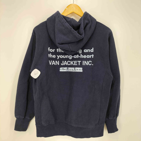 ヴァンヂャケット VAN JAC ロゴ ワッペン ジップアップ パーカー メンズ import:L