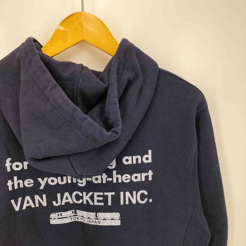 ヴァンヂャケット VAN JAC ロゴ ワッペン ジップアップ パーカー メンズ import:L