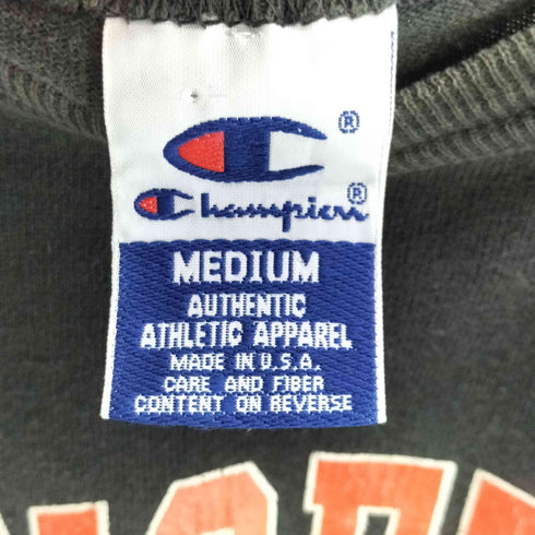 チャンピオン Champion 90s USA製 青刺繍タグ カレッジロゴプリント 半袖Tシャツ メンズ import:M
