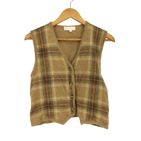 ブルックスブラザーズ BROOKS BROTHERS 90S ウール チェックニットベスト レディース import:M