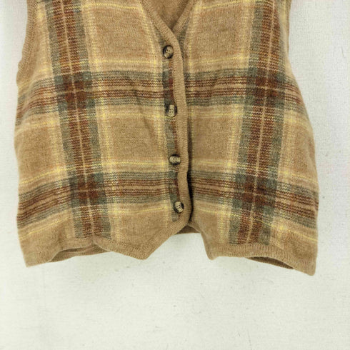 ブルックスブラザーズ BROOKS BROTHERS 90S ウール チェックニットベスト レディース import:M
