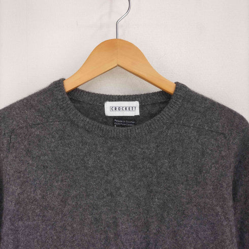 CROCKETT クロケット スコットランド製 カシミヤ クルーネックニット メンズ UK:40