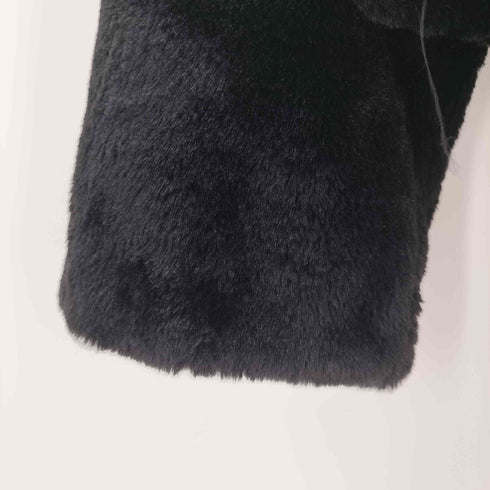 ザラ ZARA フェイクファー ジップアップ フーデッド ジャケット フード ドローコード レディース import:XL