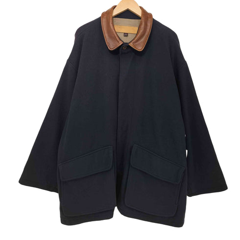 MCKENZIE TRIBE USA製 ウール 襟レザー ハーフコート メンズ import:L