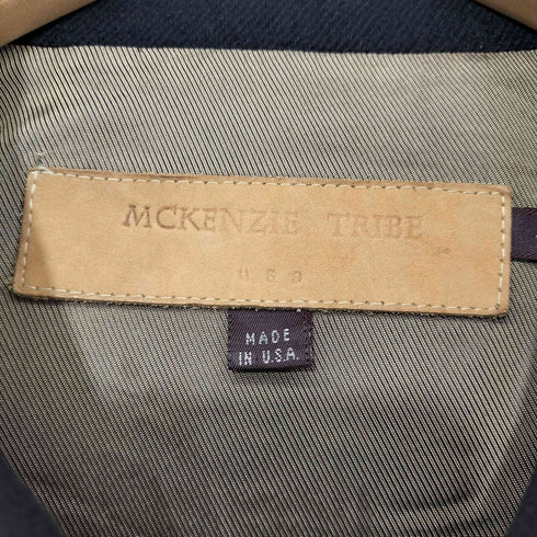 MCKENZIE TRIBE USA製 ウール 襟レザー ハーフコート メンズ import:L