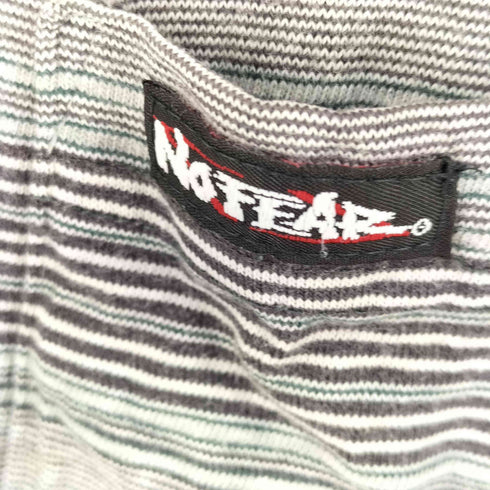 ノーフィアー NO FEAR ロゴデザイン クルーネック ボーダー Tシャツ メンズ