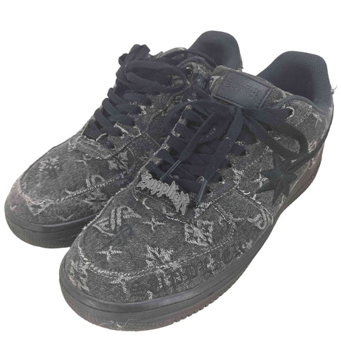 サプライヤー SUPPLIER STARWALK MONOGRAM BLACK モノグラムデニム スニーカー メンズ 28/10