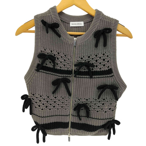 メゾンスペシャル MAISON SPECIAL So Many Ribbons Vest メニーメニーリボンベスト レディース FREE