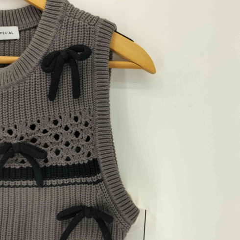 メゾンスペシャル MAISON SPECIAL So Many Ribbons Vest メニーメニーリボンベスト レディース FREE
