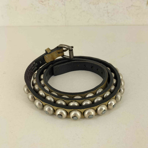 RONALD PINEAU ロナルド ピノーダイアモンドカット シングル スタッズ ナロー ベルト import メンズ S