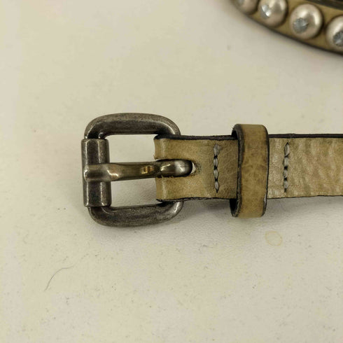 RONALD PINEAU ロナルド ピノーダイアモンドカット シングル スタッズ ナロー ベルト import メンズ S