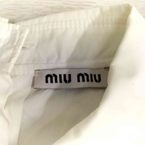 ミュウミュウ miu miu デニム切替 ノースリーブ シャツ レディース 36