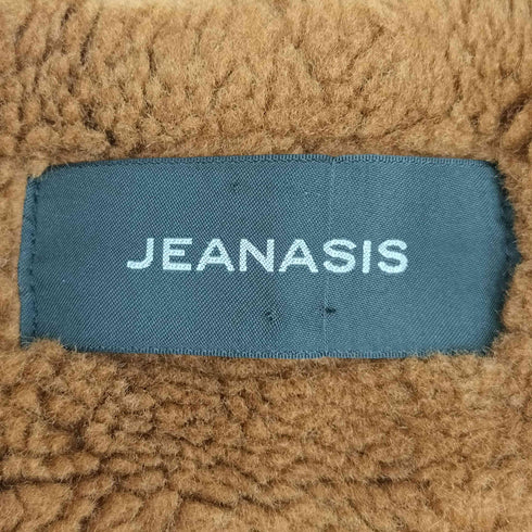 ジーナシス JEANASIS ノーカラーファーコート レディース