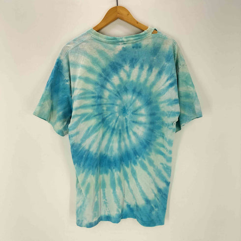 90S OLD ボディ UK バンド プリント タイダイ ボックス Tシャツ 裾袖シングル メンズ