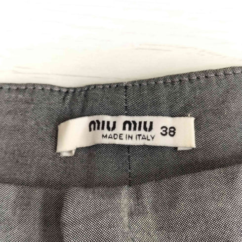 ミュウミュウ miu miu 90-00S 2タック ロールアップ ショート パンツ レディース 38