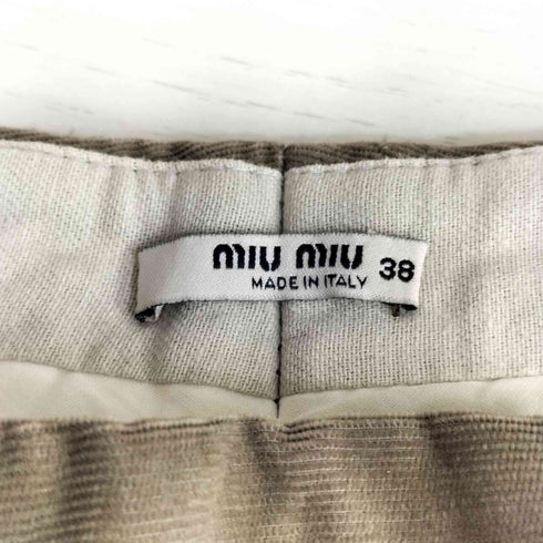 ミュウミュウ miu miu 90-00S 細畝コーデュロイ フレア パンツ レディース 38