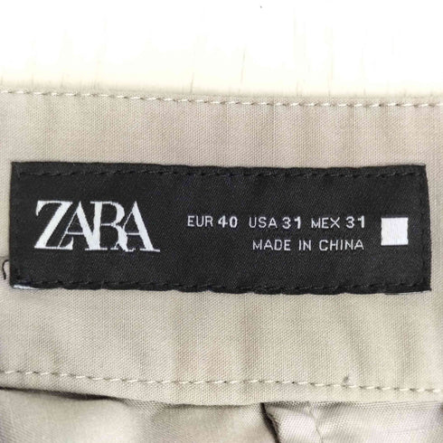 ザラ ZARA レイヤードポケット 2タック ベルテッド ワイド パンツ メンズ 40