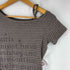 dispark 半袖 レタリングプリント ボーダー Tシャツ レディース FREE