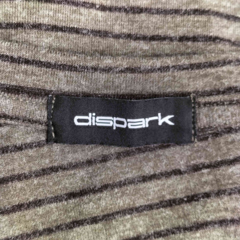 dispark 半袖 レタリングプリント ボーダー Tシャツ レディース FREE