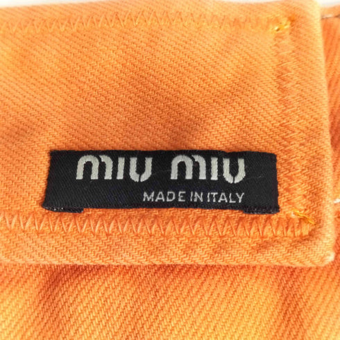 ミュウミュウ miu miu 90-00S 5ポケット コットン フレア ミニスカート レディース
