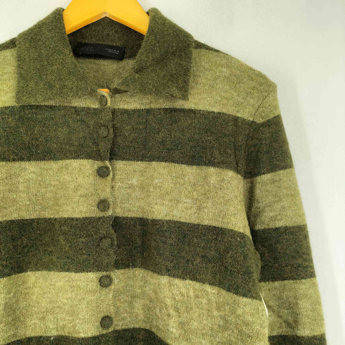 ザラ ZARA ボーダー ポロニット カーディガン レディース US S