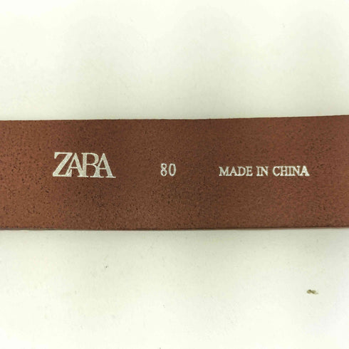 ザラ ZARA オーバルメタルバックルベルト レディース 80