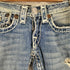 トゥルーレリジョン TRUE RELIGION ダメージ加工 ローライズ フレア デニムパンツ レディース US:24
