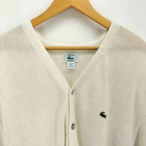 アイゾッドラコステ IZOD LACOSTE 80-90s USA製 ワンポイントロゴ カーディガン メンズ import:L