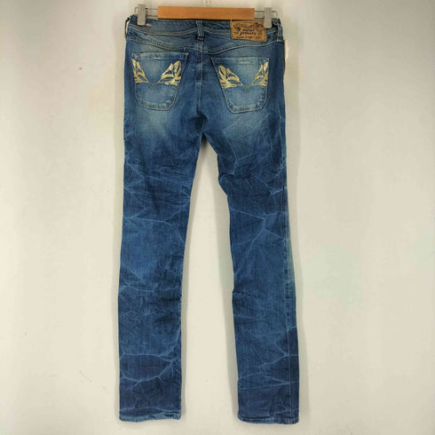 ディーゼルインダストリー Diesel Industry LOWKY 刺繍デザイン ローライズ スキニーデニムパンツ レディース US:24