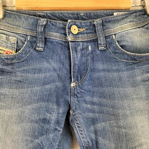 ディーゼルインダストリー Diesel Industry LOWKY 刺繍デザイン ローライズ スキニーデニムパンツ レディース US:24