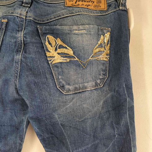 ディーゼルインダストリー Diesel Industry LOWKY 刺繍デザイン ローライズ スキニーデニムパンツ レディース US:24