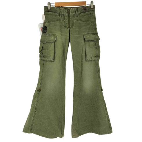 ルグランブルー L.G.B. フロントジップデザイン ブーツカット カーゴパンツ レディース US:25