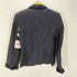 マックスマーラ MAX MARA MADE IN ITALY LINEN 98% イタリア製 白タグ リネン ストライプ テーラード ジャケット レディース EUR:40