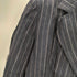マックスマーラ MAX MARA MADE IN ITALY LINEN 98% イタリア製 白タグ リネン ストライプ テーラード ジャケット レディース EUR:40