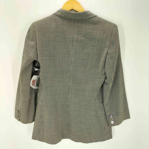 マックスマーラ MAX MARA MADE IN ITALY VIRGIN WOOL 100% イタリア製 白タグ バージン ウール 千鳥格子 ハウンドトゥース テーラード ジャケット レディース EUR:38