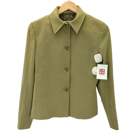 マックスマーラ MAX MARA MADE IN ITALY イタリア製 白タグ 加工 生地 ボタン アップ ジャケット レディース EUR:40