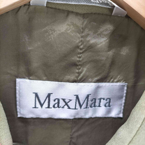 マックスマーラ MAX MARA MADE IN ITALY イタリア製 白タグ 加工 生地 ボタン アップ ジャケット レディース EUR:40
