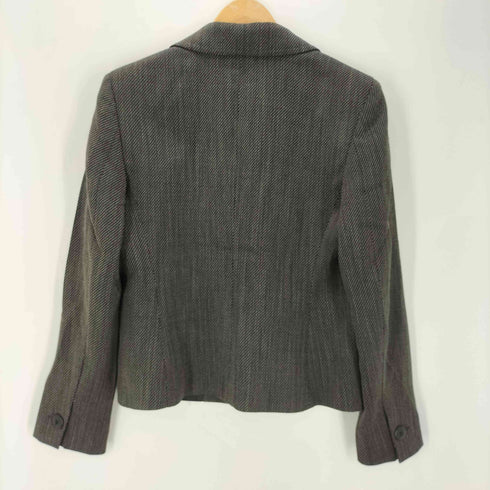 マックスマーラ MAX MARA MADE IN ITALY VIRGIN WOOL 97% イタリア製 白タグ バージン ウール 織り 生地 テーラード ジャケット レディース EUR:38
