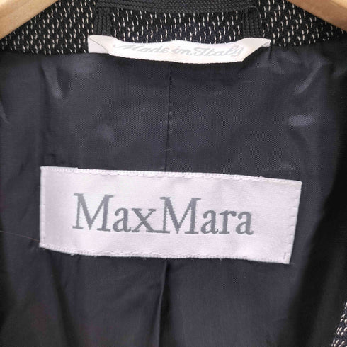 マックスマーラ MAX MARA MADE IN ITALY VIRGIN WOOL 97% イタリア製 白タグ バージン ウール 織り 生地 テーラード ジャケット レディース EUR:38