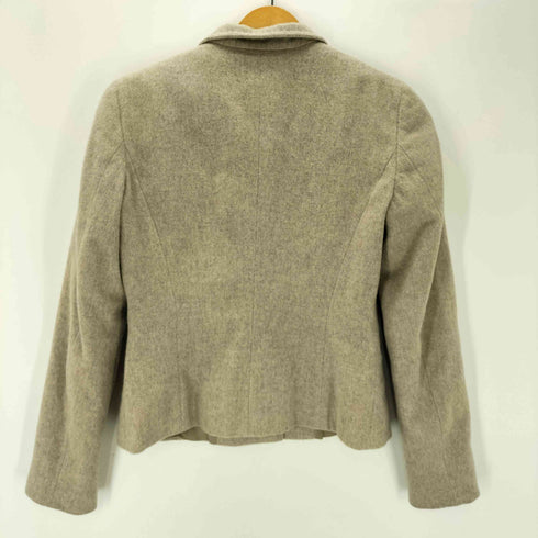 マックスマーラ MAX MARA MADE IN ITALY VIRGIN WOOL & ANGORA イタリア製 白タグ バージン ウール アンゴラ 起毛 比翼 テーラード ジャケット レディース EUR:40