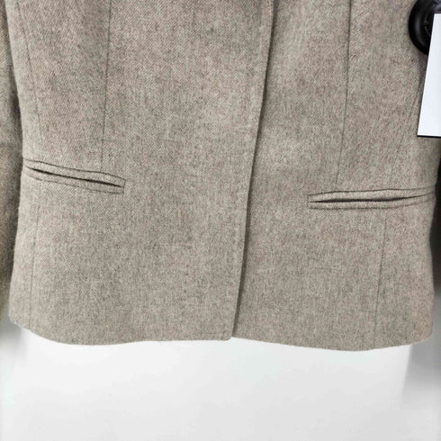 マックスマーラ MAX MARA MADE IN ITALY VIRGIN WOOL & ANGORA イタリア製 白タグ バージン ウール アンゴラ 起毛 比翼 テーラード ジャケット レディース EUR:40