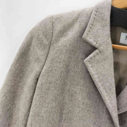 マックスマーラ MAX MARA MADE IN ITALY VIRGIN WOOL & ANGORA イタリア製 白タグ バージン ウール アンゴラ 起毛 比翼 テーラード ジャケット レディース EUR:40