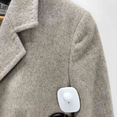 マックスマーラ MAX MARA MADE IN ITALY VIRGIN WOOL & ANGORA イタリア製 白タグ バージン ウール アンゴラ 起毛 比翼 テーラード ジャケット レディース EUR:40