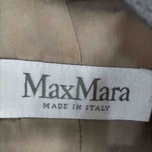 マックスマーラ MAX MARA MADE IN ITALY VIRGIN WOOL & ANGORA イタリア製 白タグ バージン ウール アンゴラ 起毛 比翼 テーラード ジャケット レディース EUR:40